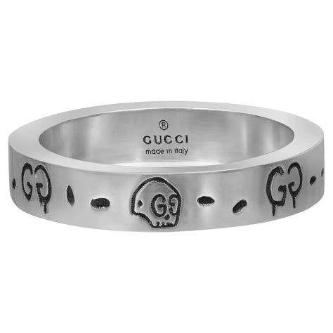 gucci silver guccighost ring|interlocking g ring in silver.